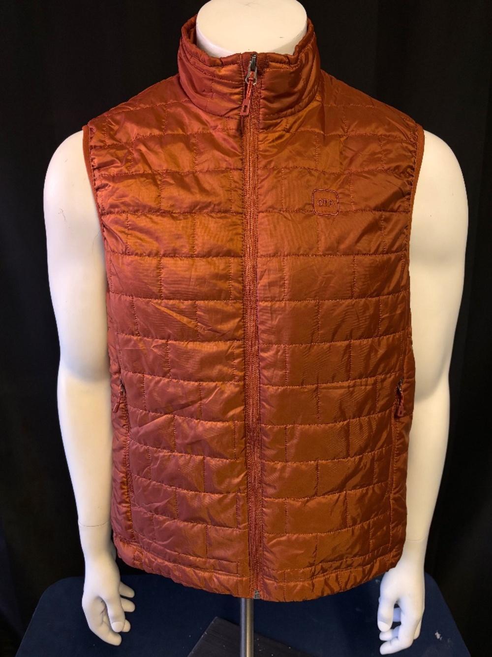 Great condition mens medium OTB puffer vest burnt orange
